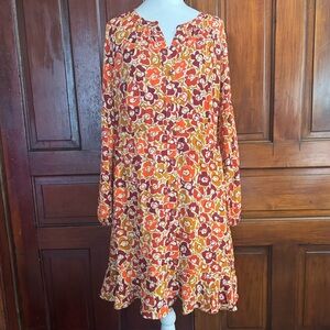 CABi Daydream Shift Dress Size Medium Fall Floral Print
